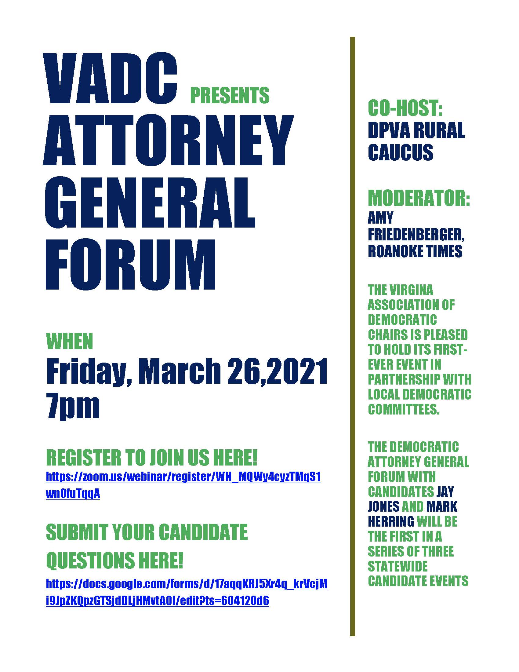 2021 VADC Attorney General Forum