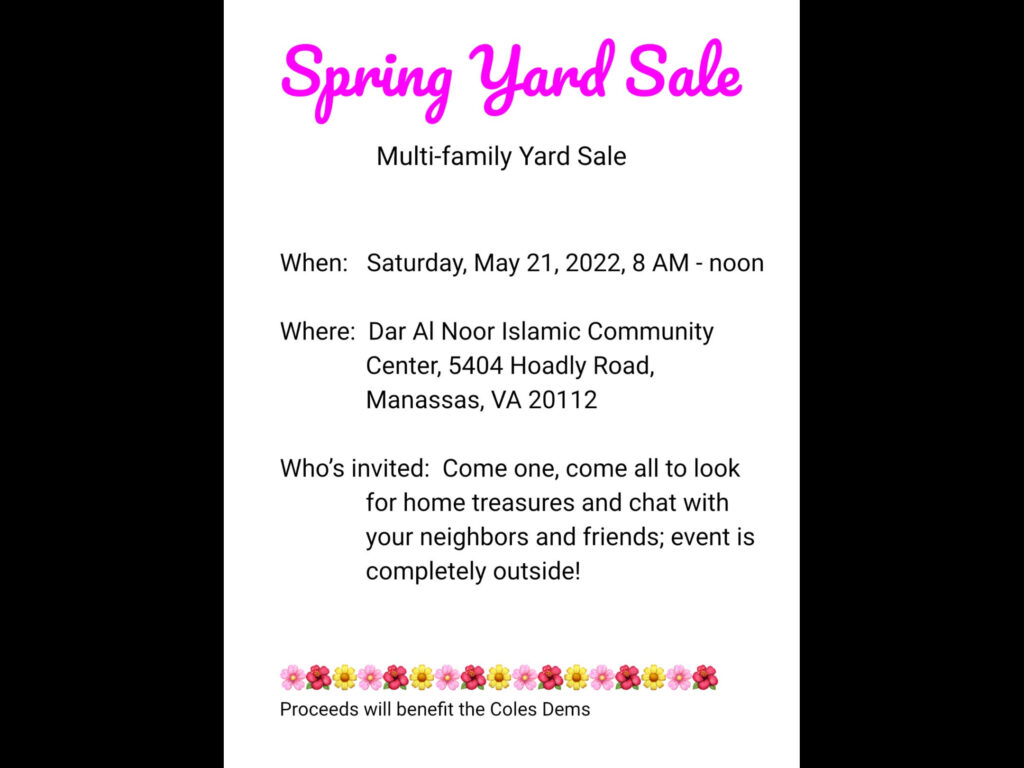 2022 Coles Dems Spring Yard Sale