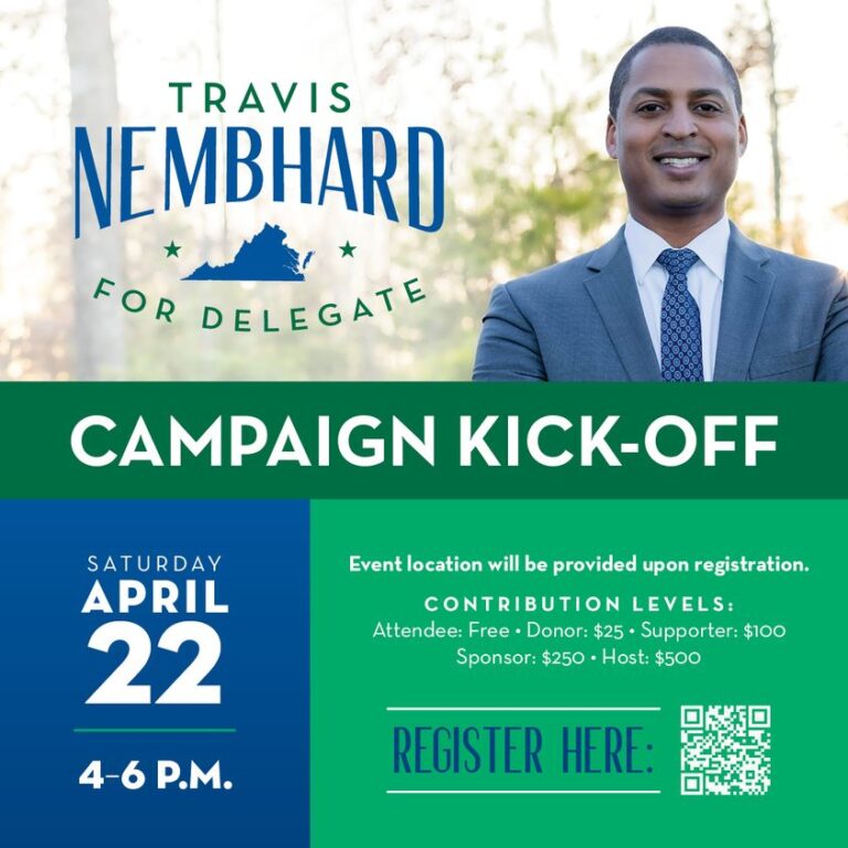 Travis Nembhard For Delegate Campaign Kick-Off - Prince William County ...