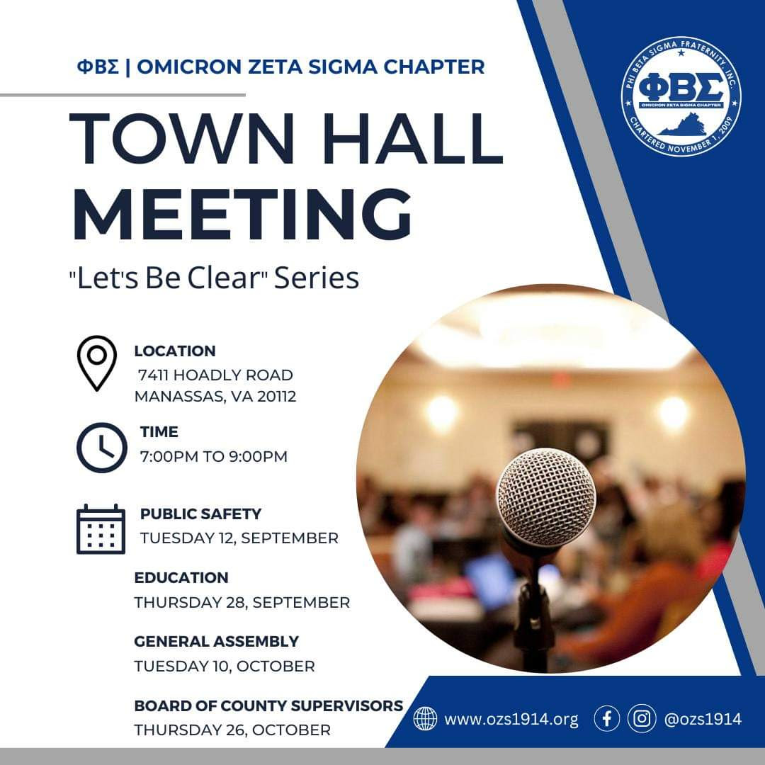 Omnicron Zeta Sigma Chapter Town Hall Meetings - Let's Be Clear Series ...