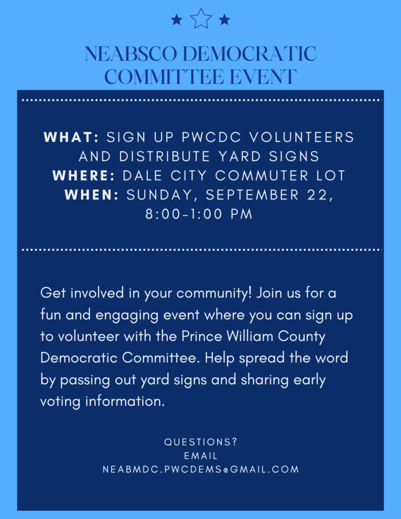 2024 Neabsco Democratic Committee Volunteer Event