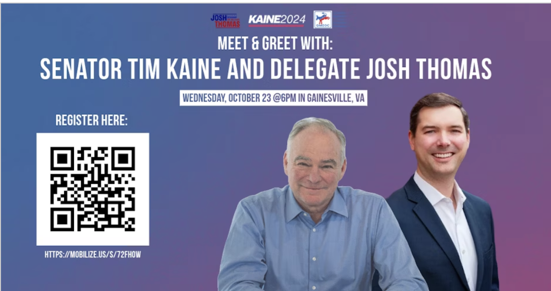 2024 Meet and Greet with Time Kaine and Delegate Josh Thomas